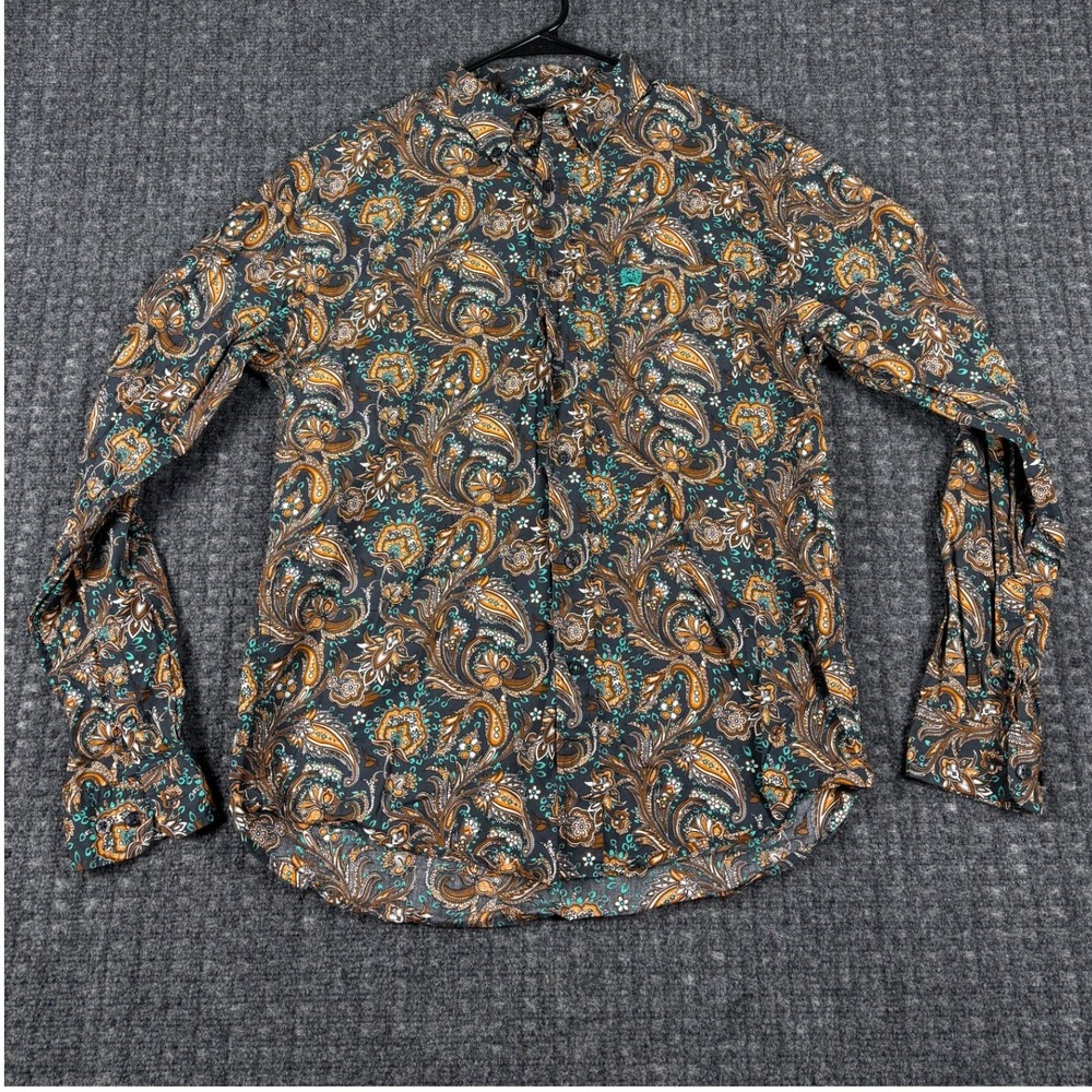 Cinch Boys XXL 16-18 Paisley Western Button Down Long Sleeve Shirt MTW7060202